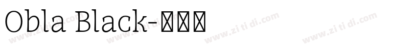 Obla Black字体转换